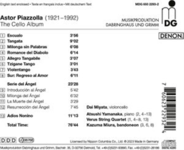 Astor Piazzolla - The Cello Album