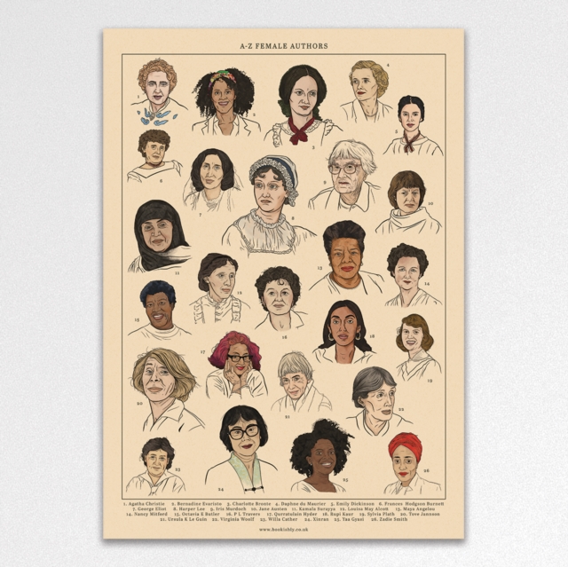 A-Z Female Authors A3 Art Print - Non-book item image 1