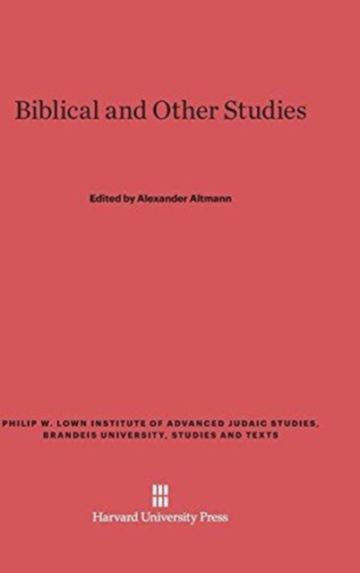 Biblical and Other Studies