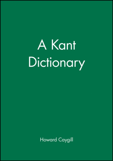 A Kant Dictionary