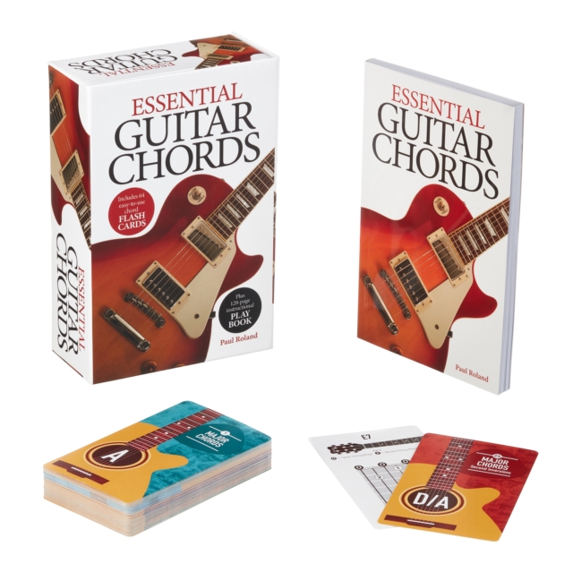 Essential Guitar Chords Book & Card Deck : Includes 64 Easy-to-Use Chord Flash Cards, Plus 128-Page Instructional Play Book