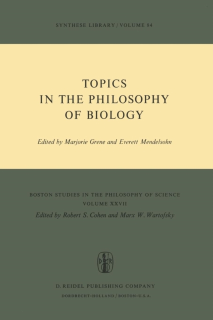 Topics in the Philosophy of Biology