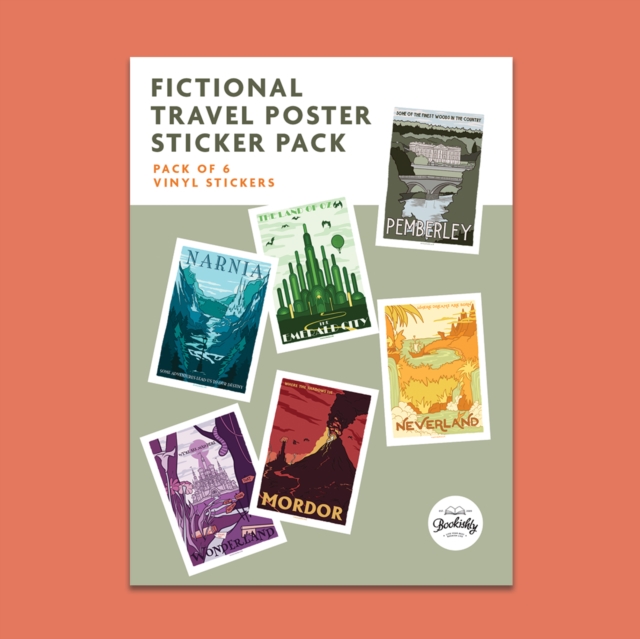Fictional Travel Poster Sticker Pack of 6 - Non-book item image 1