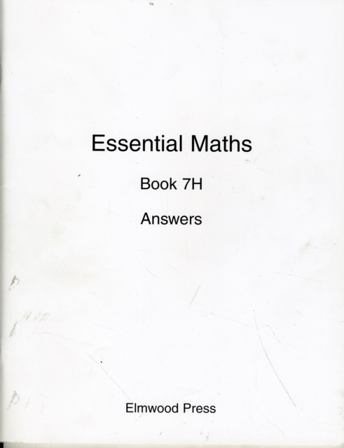 Essential Maths : Answers Bk. 7H