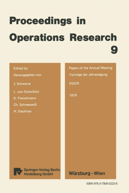 Vortr?ge der Jahrestagung 1979 / Papers of the Annual Meeting 1979