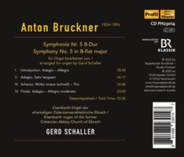 BRUCKNER 5 FOR ORGAN