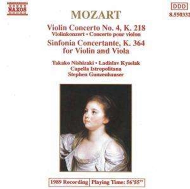 NISHIZAK - MOZART: VIOLIN CONCERTO 4 - CD image 1