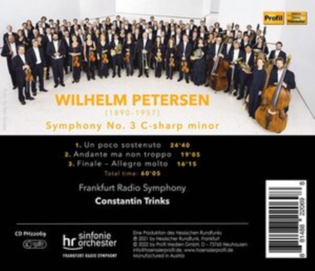 FRANKFURT RADIO SYMP - WILHELM PETERSEN SYMPHONY NO. - CD image 1