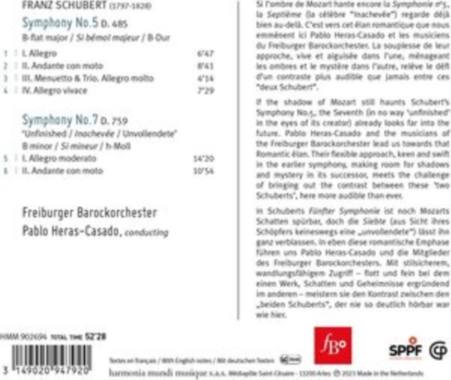 SCHUBERT: SYMPHONIES NOS. 5 & 7 