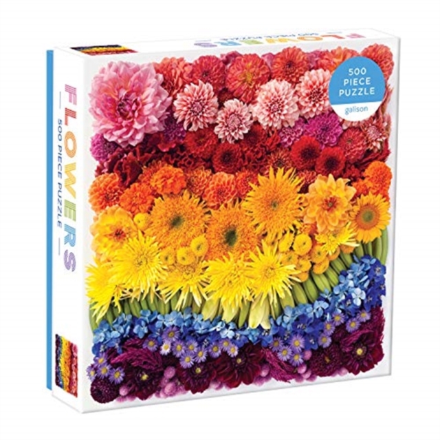 Galison - Rainbow Summer Flowers 500 Piece Puzzle - Non-book item image 1