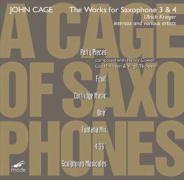 ULRICH KRIEGER - CAGE EDITION 42:SAXOPHONES - CD image 1
