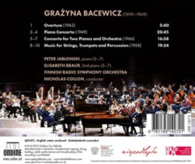 PETER JABLONSKI ELI - GRAZYNA BACEWICZ PIANO CONCER - CD image 1