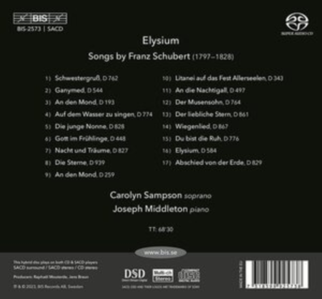 ELYSIUM A SCHUBERT RECITAL