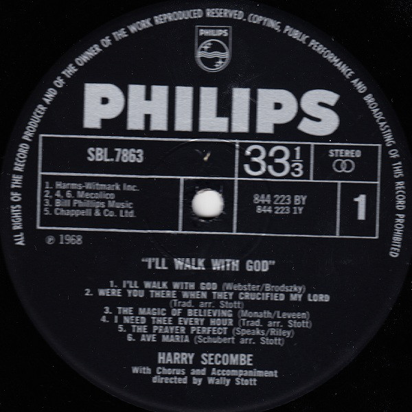 Harry Secombe - I'll Walk With God - Used Vinyl Record Album image 1