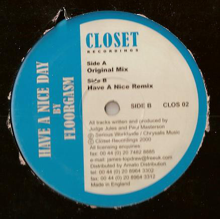 Floorgasm - Have A Nice Day - Used Vinyl Record 12" image 1