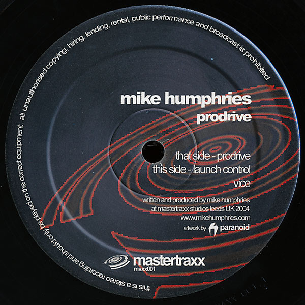 Mike Humphries - Prodrive - Used Vinyl Record 12" image 1
