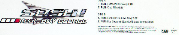Sash! - Run - Used Vinyl Record 12" image 1