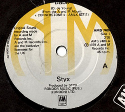 Styx - Babe / I'm O.K. - Used Vinyl Record 7" image 1