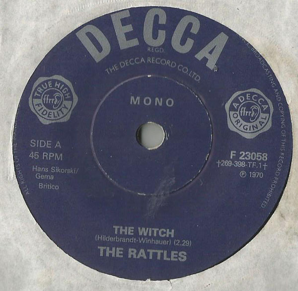 Rattles - Witch - Used Vinyl Record 7" image 1