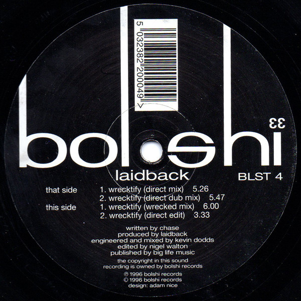 Laidback - Wrecktify - Used Vinyl Record 12" image 1