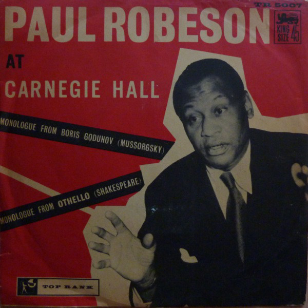 Paul Robeson - At Carnegie Hall - Used Vinyl Record 7" image 1