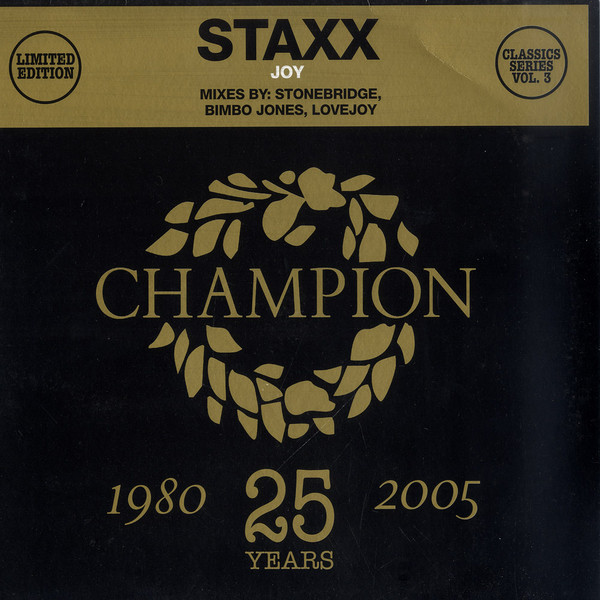 Staxx - Joy - Used Vinyl Record 12" image 1