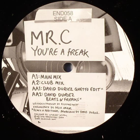 Mr. C - You're A Freak - Used Vinyl Record 12" image 1