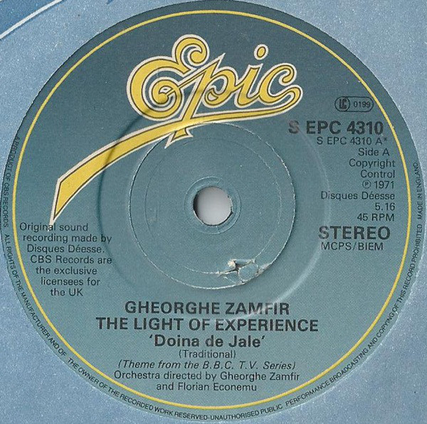 Gheorghe Zamfir - Light Of Experience (Doina De Jale) - Used Vinyl Rec image 1