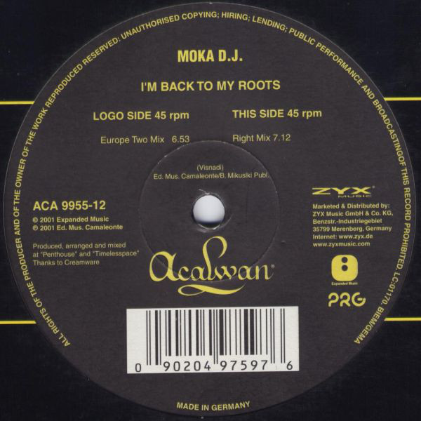 Moka DJ - I'm Back To My Roots - Used Vinyl Record 12" image 1