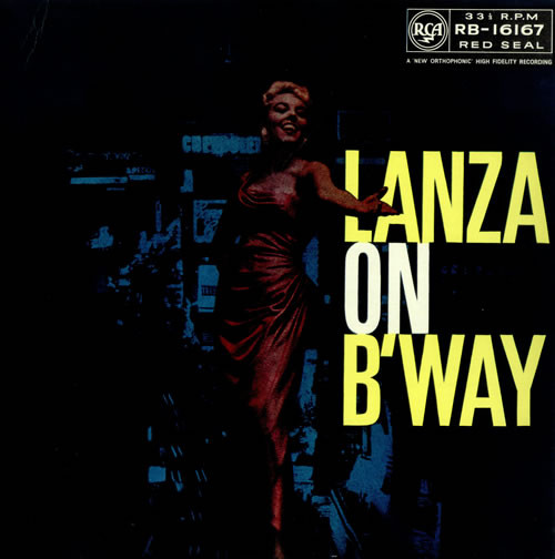 Mario Lanza - Lanza On Broadway - Used Vinyl Record image 1
