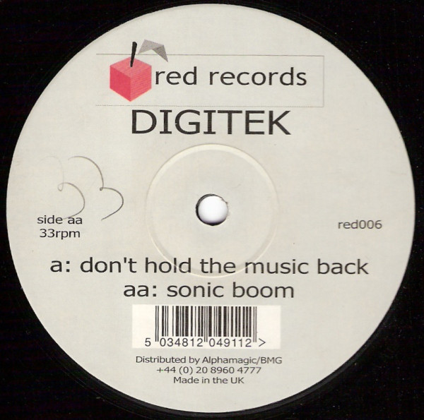 Digitek - Don't Hold The Music Back / Sonic Boom - Used Vinyl Record image 1