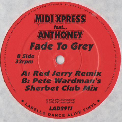 Midi Xpress - Fade To Grey - Used Vinyl Record 12" image 1