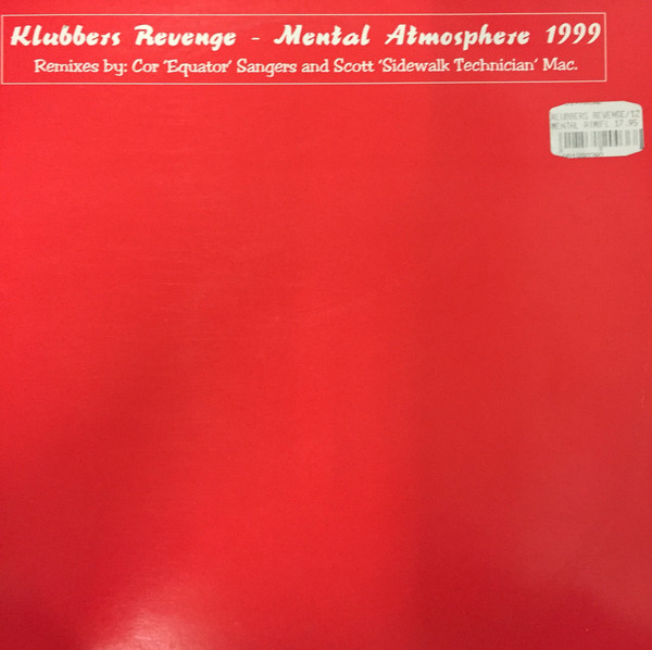 Klubbers Revenge - Mental Atmosphere 1999 - Used Vinyl Record 12" image 1