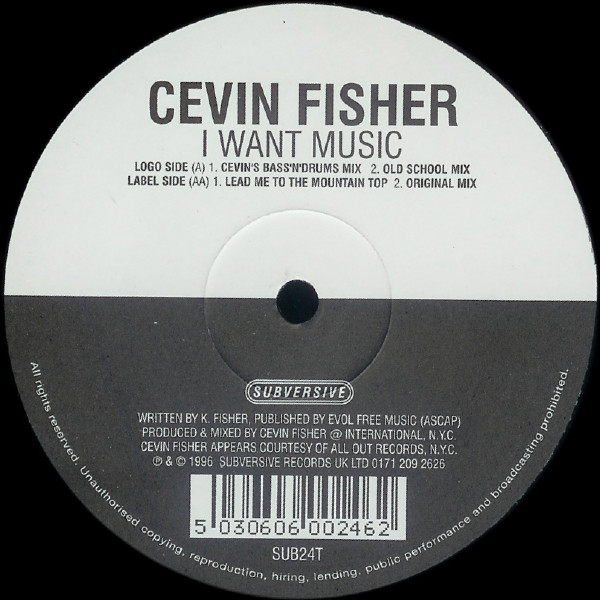 Cevin Fisher - I Want Music - Used Vinyl Record 12" image 1