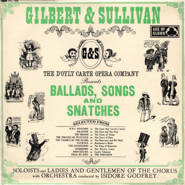 Gilbert & Sullivan - Ballads, Songs And Snatches - Used Vinyl Record image 1