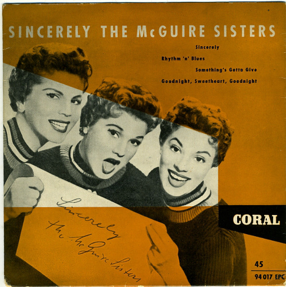 McGuire Sisters - Sincerely - Used Vinyl Record 7" image 1