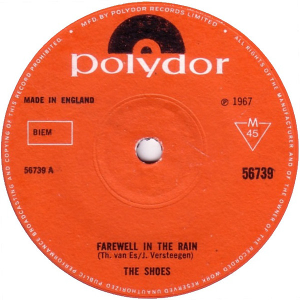 Shoes - Farewell In The Rain - Used Vinyl Record 7" image 1