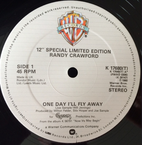 Randy Crawford - One Day I'll Fly Away - Used Vinyl Record 12" image 1