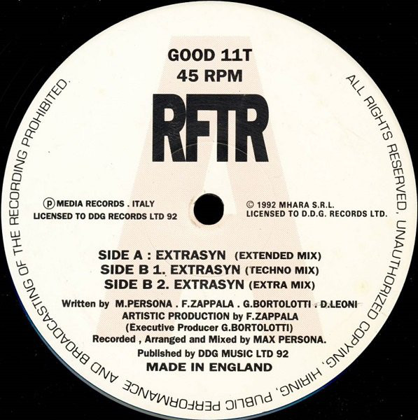 R.F.T.R. - Extrasyn - Used Vinyl Record 12" image 1
