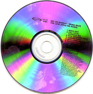 Sex On Monday - Bring Back The Love (Hold Me Down) - Used CD image 1