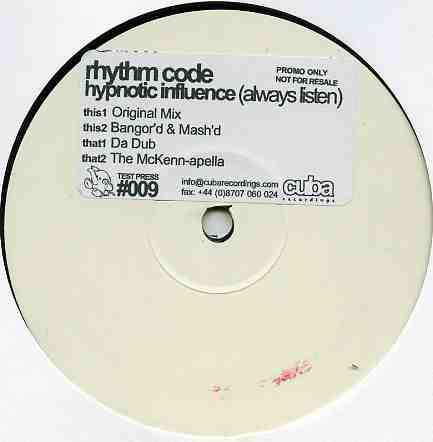 Rhythm Code - Hypnotic Influence (Always Listen) - Used Vinyl Record 12" image 1
