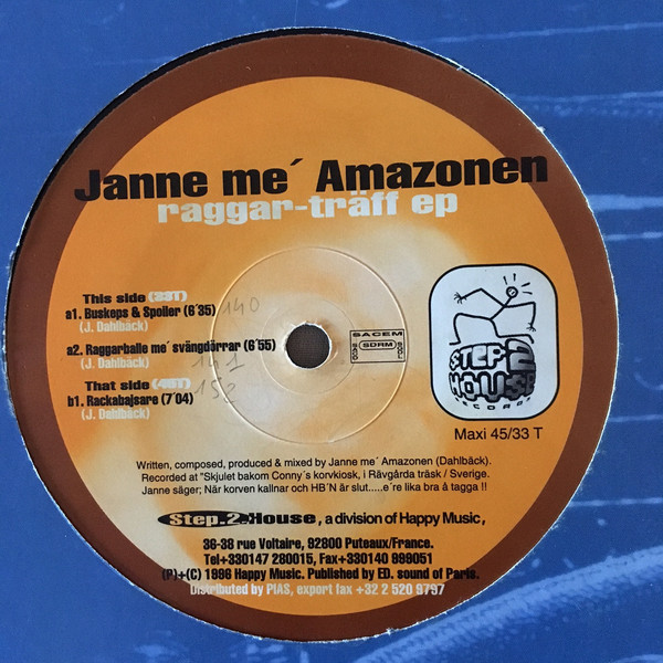 Janne Me' Amazonen - Raggar-Traff EP - Used Vinyl Record 12" image 1