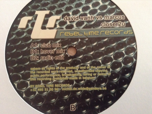 David Van H - Closer 2 U - Vinyl Record 12" image 1