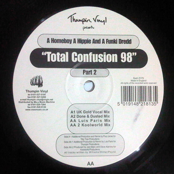A Homeboy - Total Confusion '98 Part 2 - Used Vinyl Record 12" image 1
