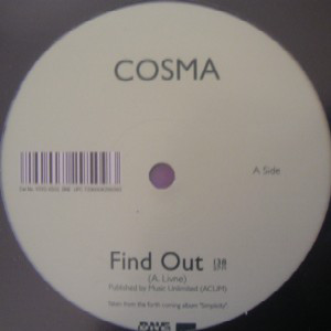 Cosma - Find Out / Cusanam - Used Vinyl Record 12" image 1