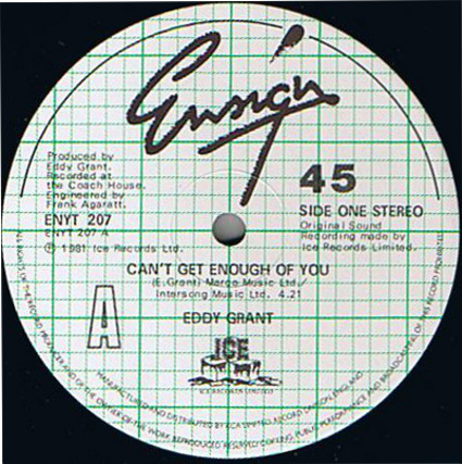 Eddy Grant - Can't Get Enough Of You - Used Vinyl Record 12" image 1