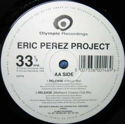 Eric Perez Project - Lies / Release - Used Vinyl Record 12" image 1