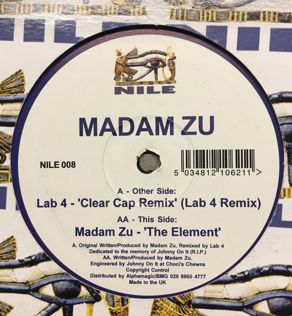 Madam Zu - Clear Cap Remix / The Element - Used Vinyl Record 12" image 1