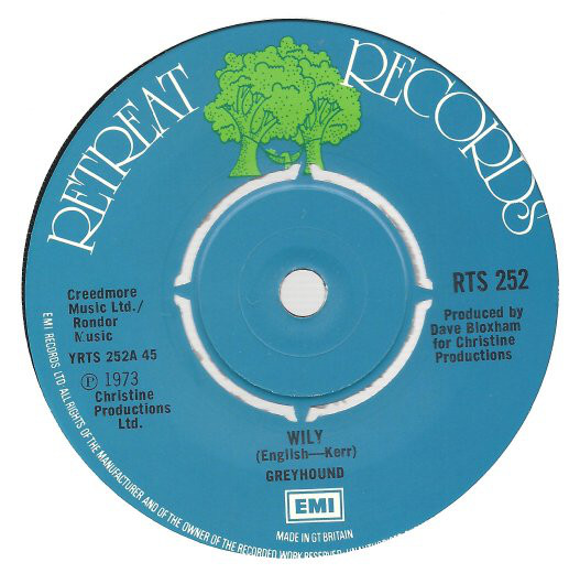 Greyhound - Wily - Used Vinyl Record 7" image 1