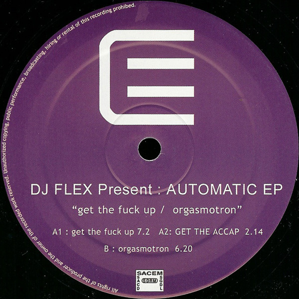 DJ Flex - Automatic EP - Used Vinyl Record 12" image 1